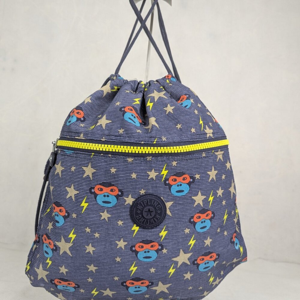 Kipling Supertaboo Medium Drawstring Backpack Pur… - image 5